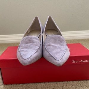 enzo angiolini debbie suede pointed toe pump